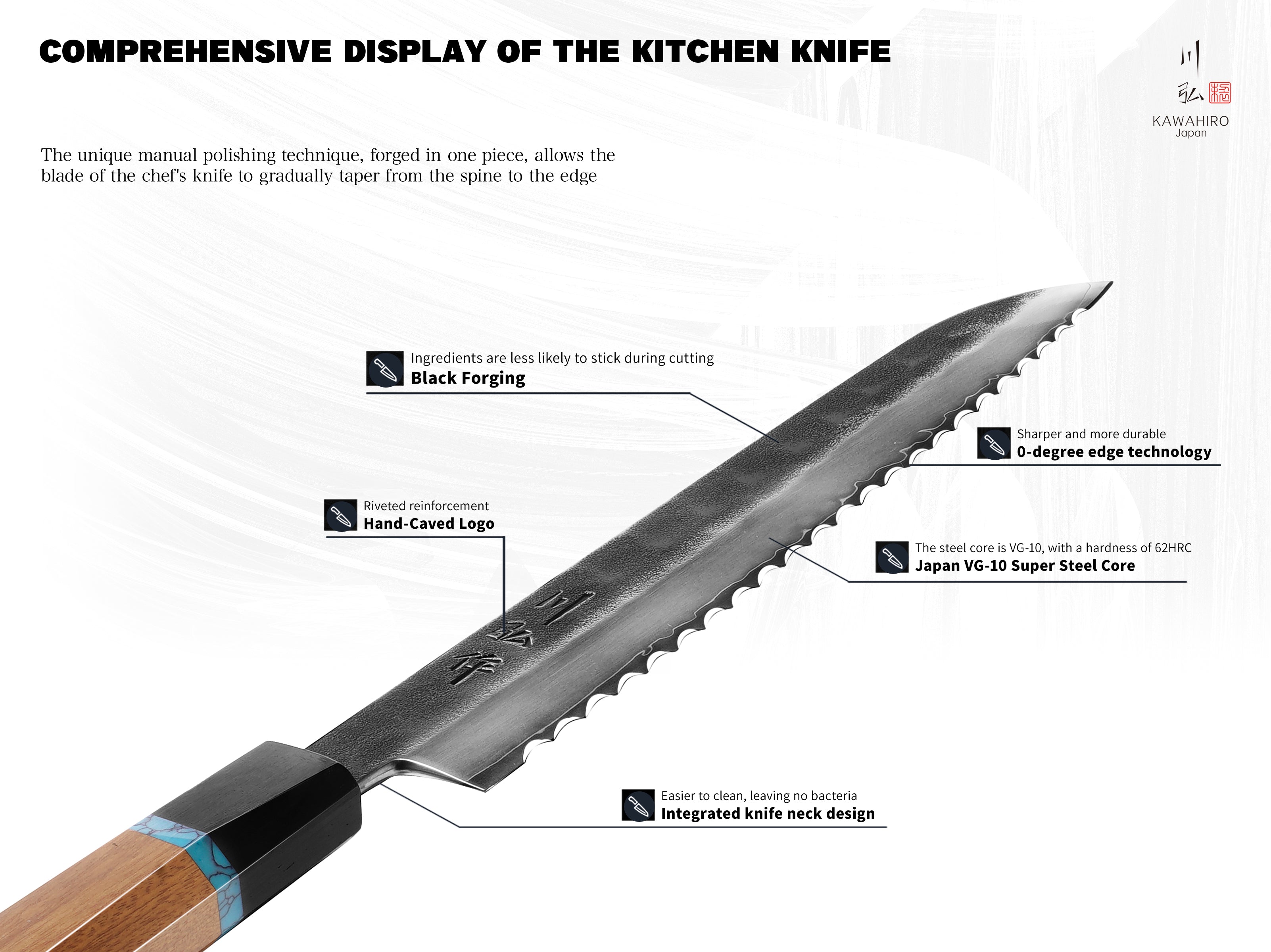 KAWAHIRO - KH-6611 (Bread Knife)