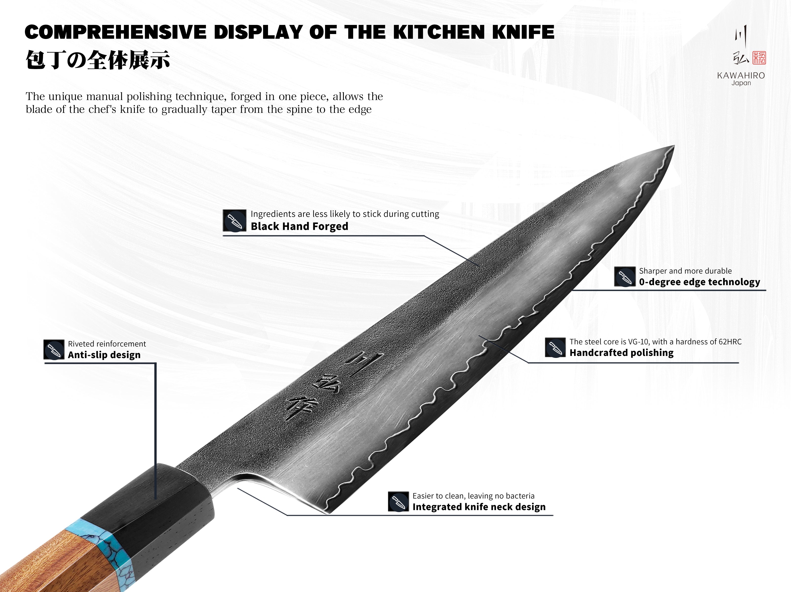 KAWAHIRO - KH-6603 (Chef Knife)