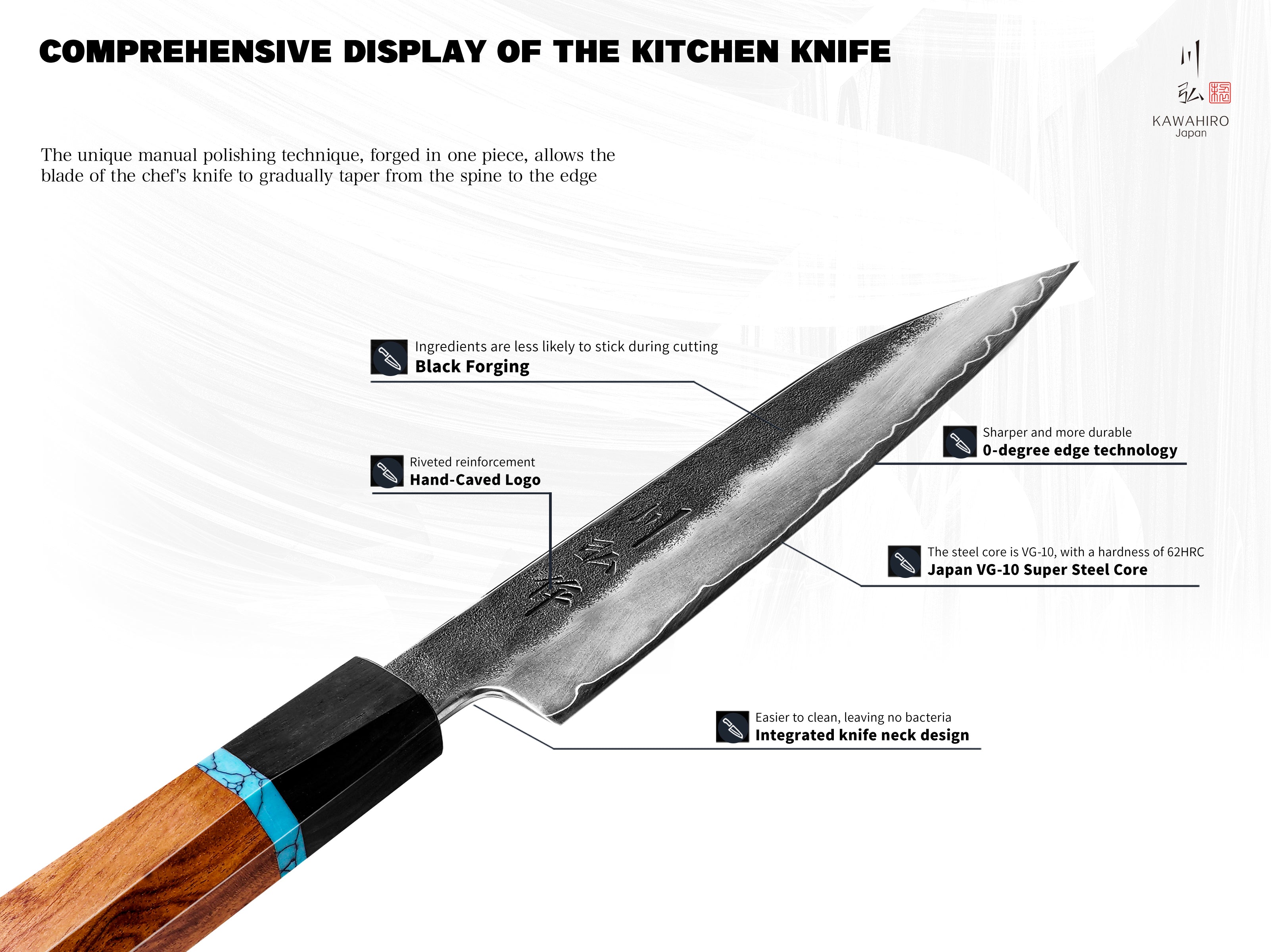 KAWAHIRO - KH-6609 (Slicer Knife)